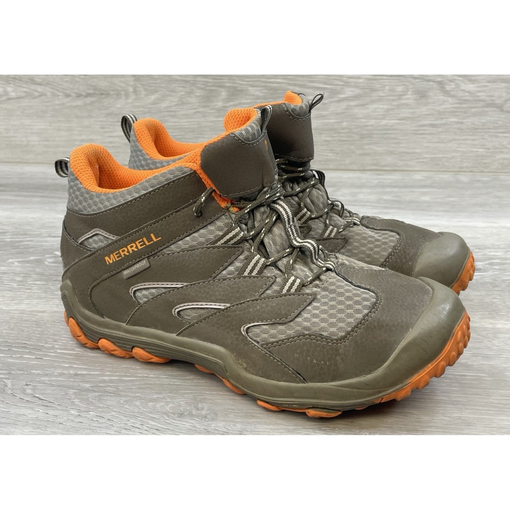 Merrell Chameleon Women's Boots Brown Leather 6 Hiking Trail Lace Up Shoes‎